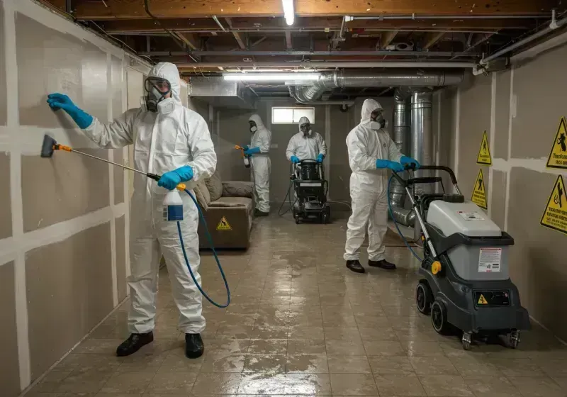 Basement Moisture Removal and Structural Drying process in Bear Creek, AL